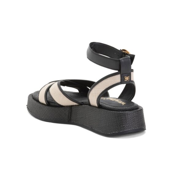 SAM EDELMAN Natural/black Nylie Sandals - Picture 2 of 2